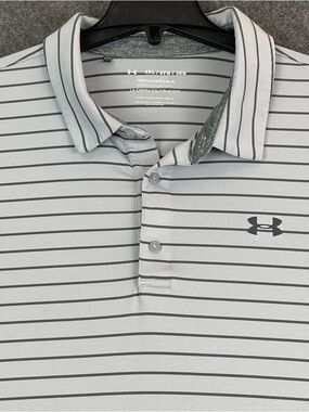 Under Armour The Playoff Polo Shirt Mens 3XL Gray Performance Stretch Golf